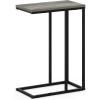 Furinno CAMNUS Night Stand, C-Shape Nightstand, Metal Frame Side Table, End Table, Bedside Table, for Living Room, Bedroom, Americano(French Oak Grey)