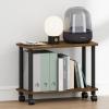 Furinno Turn-N-Tube 3-Tier Oval Night Stand, Toolless Assembly Narrow Nightstand, Modern Compact Side Table, End Table, for Living Room, Bedroom, Espresso(Amber Pine/Black)