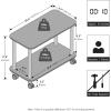 Furinno Turn-N-Tube 3-Tier Oval Night Stand, Toolless Assembly Narrow Nightstand, Modern Compact Side Table, End Table, for Living Room, Bedroom, Espresso(Espresso/Black)
