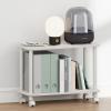 Furinno Turn-N-Tube 3-Tier Oval Night Stand, Toolless Assembly Narrow Nightstand, Modern Compact Side Table, End Table, for Living Room, Bedroom, Espresso(White/White)