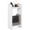 Furinno Viola Tall Night Stand, 2-Tier Bedside Table with Open Shelf, Side Table, End Table, with 1.2-Inch Extra Thick Frame for Living Room, Bedroom, White(Tall 2-Tier)