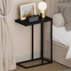 Furinno CAMNUS Night Stand, C-Shape Nightstand, Metal Frame Side Table, End Table, Bedside Table, for Living Room, Bedroom, Americano(Americano)