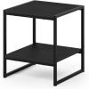 Furinno CAMNUS Night Stand, 2-Tier Metal Frame Nightstand with Open Shelf, Easy Assembly Side Table, End Table, Bedside Table, for Living Room, Bedroom, Americano(Americano)