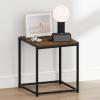 Furinno CAMNUS Night Stand, Metal Frame Nightstand, Toolless Side Table, End Table, Bedside Table, for Living Room, Bedroom, Solid White(Columbia Walnut)
