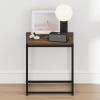 Furinno CAMNUS Night Stand, Metal Frame Nightstand, Toolless Side Table, End Table, Bedside Table, for Living Room, Bedroom, Solid White(Columbia Walnut)