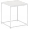 Furinno CAMNUS Night Stand, Metal Frame Nightstand, Toolless Side Table, End Table, Bedside Table, for Living Room, Bedroom, Solid White(Solid White/White)