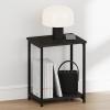 Furinno Simplistic Night Stand, 2-Tier Open Shelf Design Nightstand with Metal Frame, Bedside Table, End Table, Side Table, for Bedroom, Living Room, Espresso(Espresso)