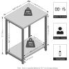 Furinno Simplistic Night Stand, 2-Tier Open Shelf Design Nightstand with Metal Frame, Bedside Table, End Table, Side Table, for Bedroom, Living Room, Espresso(Espresso)