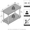 Furinno Turn-N-Tube Night Stand, Rectangle Nightstand with Open Shelf, Toolless Assembly Side Table, End Table, for Living Room, Bedroom, Beech