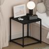 Furinno CAMNUS Night Stand, Metal Frame Nightstand, Toolless Side Table, End Table, Bedside Table, for Living Room, Bedroom, Solid White(Americano)