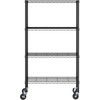 Furinno Wayar Metal Storage Shelf Rack, 5 Tiers, 36-Inch, Black(Black)