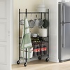 Furinno Wayar Metal Storage Shelf Rack, 5 Tiers, 36-Inch, Black(Black)