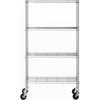 Furinno Wayar Metal Storage Shelf Rack, 5 Tiers, 36-Inch, Black(Stainless Steel)