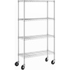Furinno Wayar Metal Storage Shelf Rack, 5 Tiers, 36-Inch, Black(Stainless Steel)