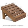 Furinno FG16919 Tioman Hardwood Patio Furniture Outdoor Adirondack Footstool in Teak Oil, Natural Large
