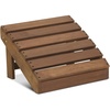 Furinno FG16919 Tioman Hardwood Patio Furniture Outdoor Adirondack Footstool in Teak Oil, Natural Large