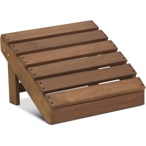 Furinno FG16919 Tioman Hardwood Patio Furniture Outdoor Adirondack Footstool in Teak Oil, Natural Large