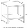 Furinno Camnus Side Table, 2-Tier Black End Table with Metal Frame, Square Night Stand with Open Shelf, Bedside Table, Easy Assembly, for Living Room, Bedroom, Dark Americano(Dark Americano)