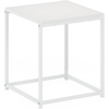Furinno Camnus Side Table, Black End Table with Metal Frame, Square Open Frame Night Stand, Bedside Table, Easy Assembly, for Living Room, Bedroom, Dark Americano(Plain White)
