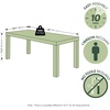 Furinno Classic Living Room Table Set of 3, Modern 1.8 Inch Thick Tabletop Rectangle Coffee Table with 2 Side Tables, End Tables, for Living Room, Home Office, Sage Green(Sage Green)