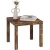 Furinno Classic Toolless Assembly Square Side Table, Rustic Brown End Table with 1.8 Thick Tabletop, Night Stand, Bedside Table, for Living Room, Bedroom, Amber Oak(Amber Oak)