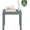 Furinno Classic Toolless Assembly Square Side Table, Rustic Brown End Table with 1.8 Thick Tabletop, Night Stand, Bedside Table, for Living Room, Bedroom, Amber Oak(Light Sage)