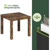 Furinno Classic Toolless Assembly Square Side Table Set of 2, Rustic Brown End Table with 1.8 Thick Tabletop, Night Stand, Bedside Table, for Living Room, Bedroom, Amber Oak(Amber Oak)