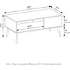 Furinno Claude 2-Tier Black Coffee Table, Mid-Century Style Coffee Table with Wooden-Legs, Side Table with Open Shelf, for Living Room, Bedroom, Home Office, Black Espresso(Black Espresso)