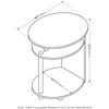 Furinno Jaya Round Side Table with Bottom Shelf, Black End Table, Night Stand, Bedside Table for Living Room, Bedroom, Home Office,Dark Americano
