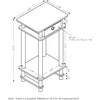 Furinno Turn-N-Tube Set of 2 Side Table, Grey 3-Tier Narrow End Table, Night Stand, Bedside Table for Living Room, Bedroom, Home Office, Grey Oak/Black/Black