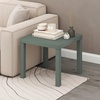Furinno Classic Toolless Assembly Square Side Table, Rustic Brown End Table with 1.8 Thick Tabletop, Night Stand, Bedside Table, for Living Room, Bedroom, Amber Oak(Light Sage)